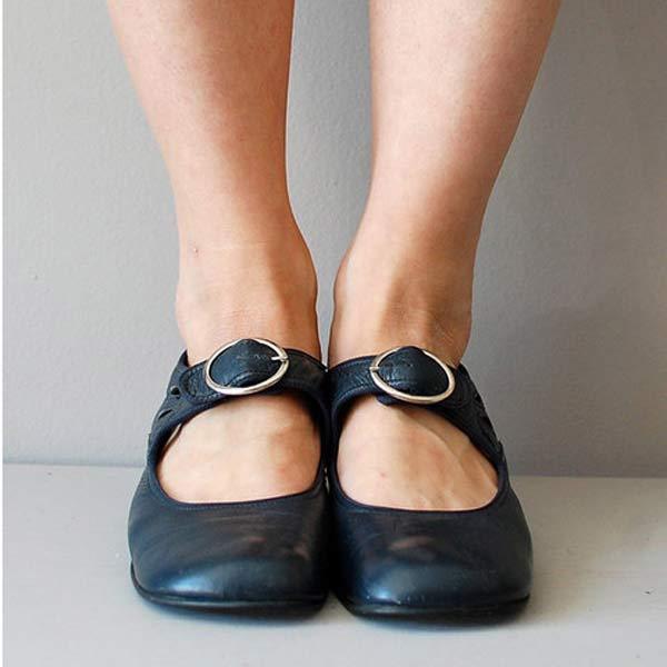 Women's Vintage Round Toe Heels
