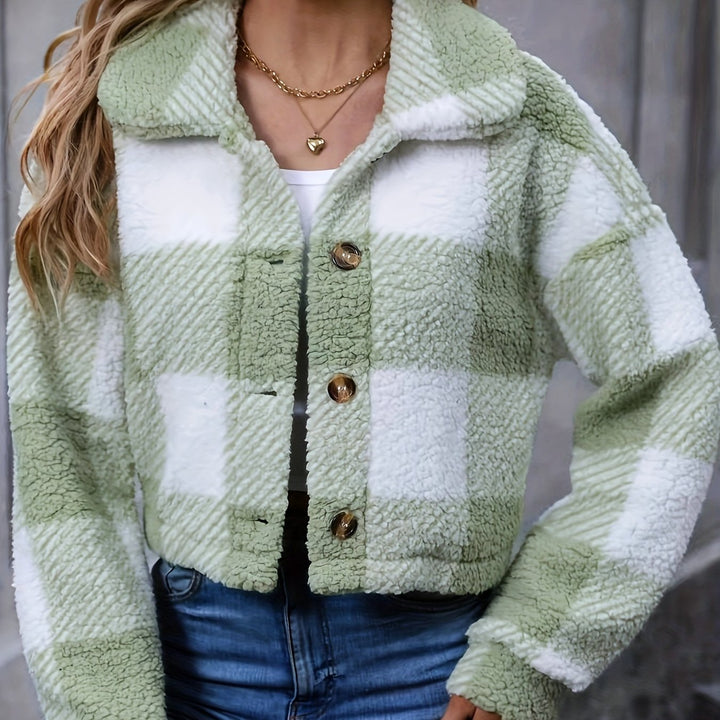Veronica | Women's Cropped Plaid Jacket