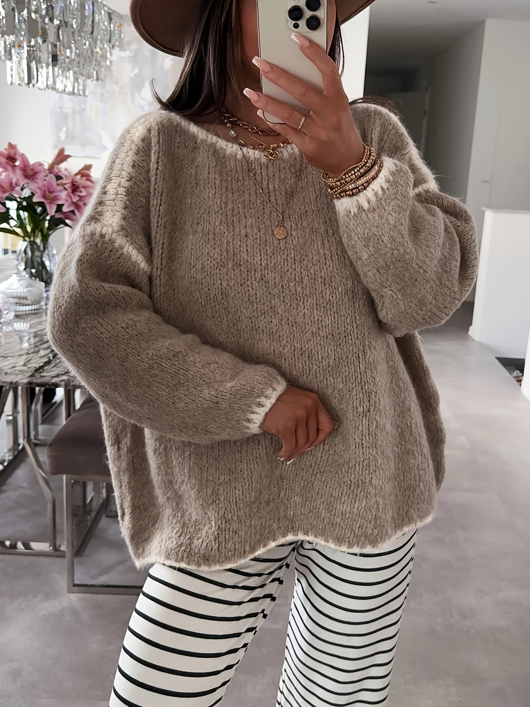 Stacey | Women's Relaxed Fit Boat Neck Jumper