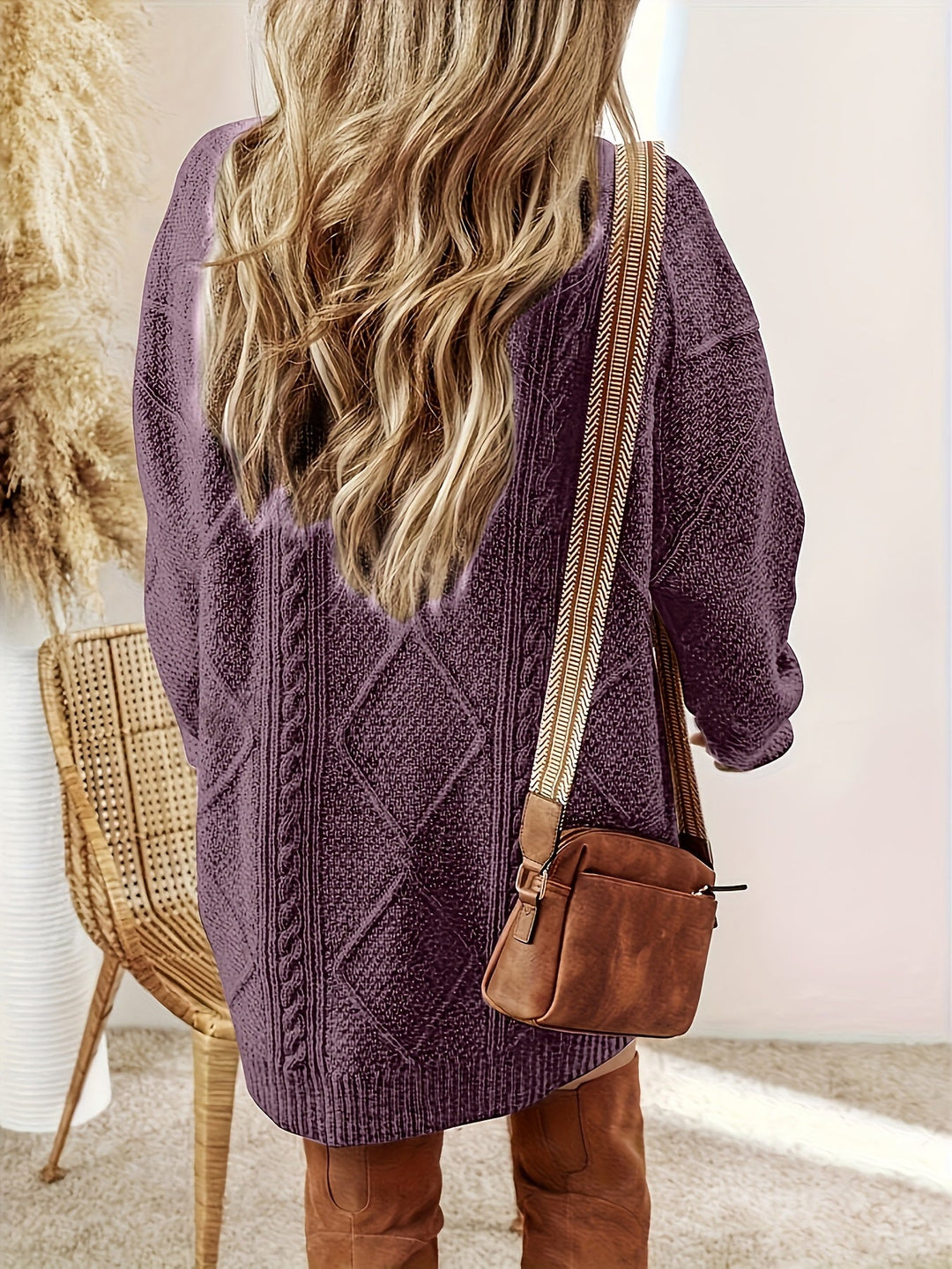 Octavia | Women's Cable Knit Jumper Dress