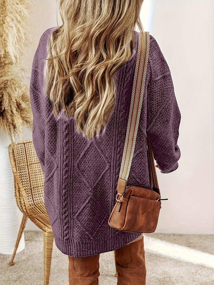 Octavia | Women's Cable Knit Jumper Dress