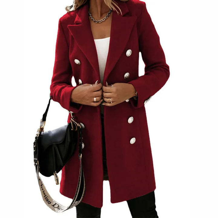 Rosalind | Women's Double-Breasted Tailored Long Coat