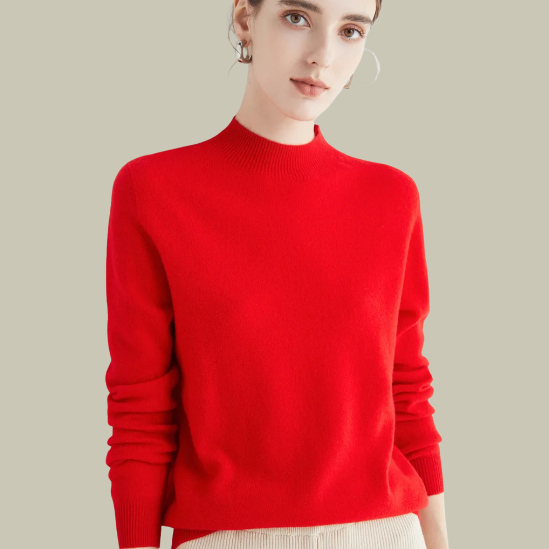 Saskia | Women's Fitted Merino Wool Roll Neck Jumper