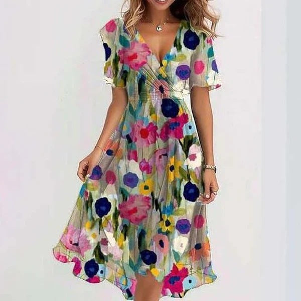 Women's Summer Floral Wrap Dress
