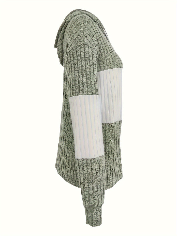Carmen | Women's Ribbed Colour Block Zip-Up Hoodie