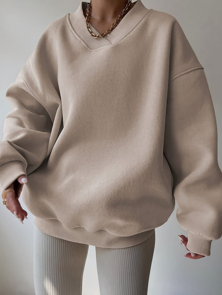 Carys | Women's Relaxed Fit Split-Neck Sweatshirt