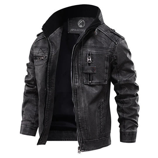 Cedric | Men's Leather Moto Jacket