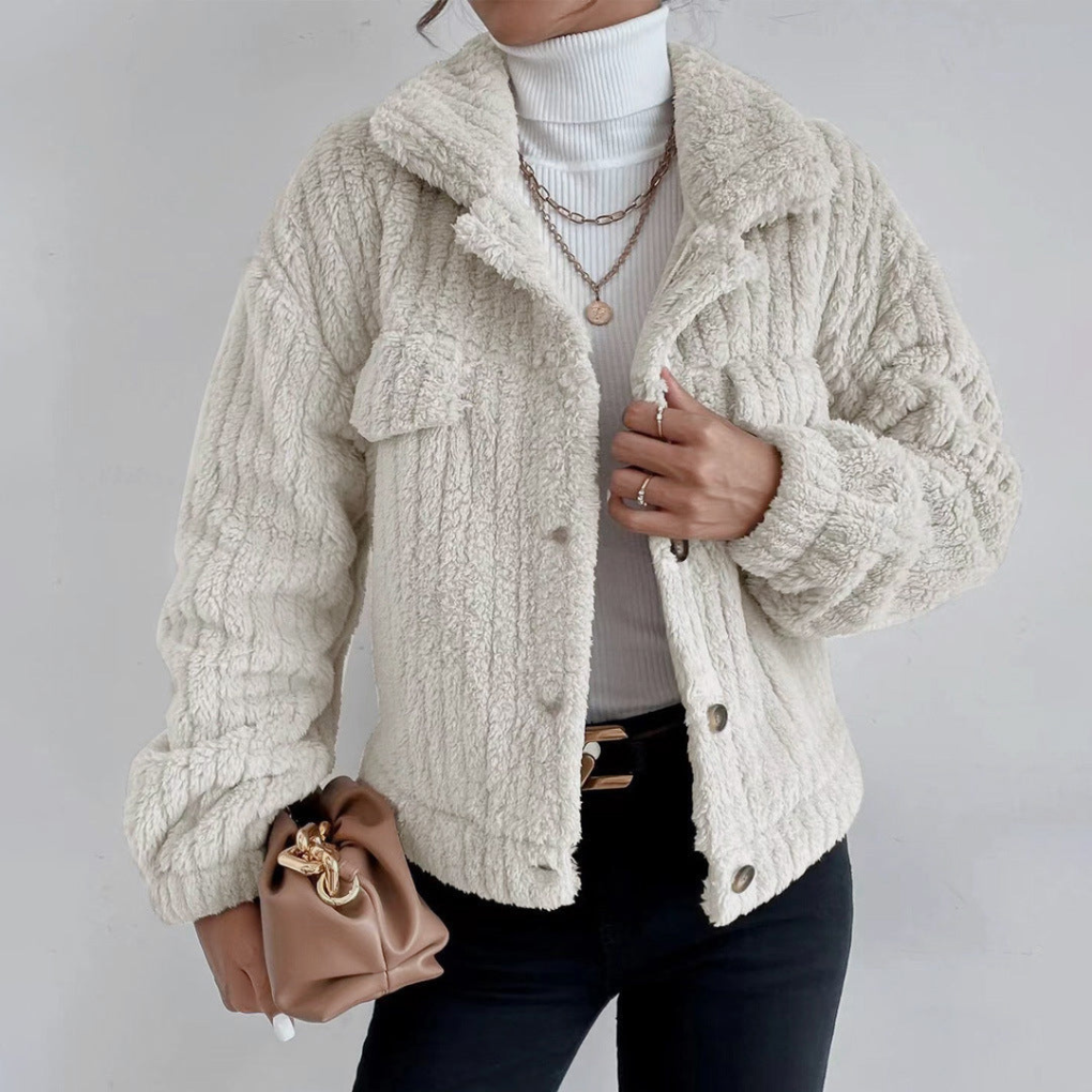 Pippa | Women's Textured Button-Up Jacket