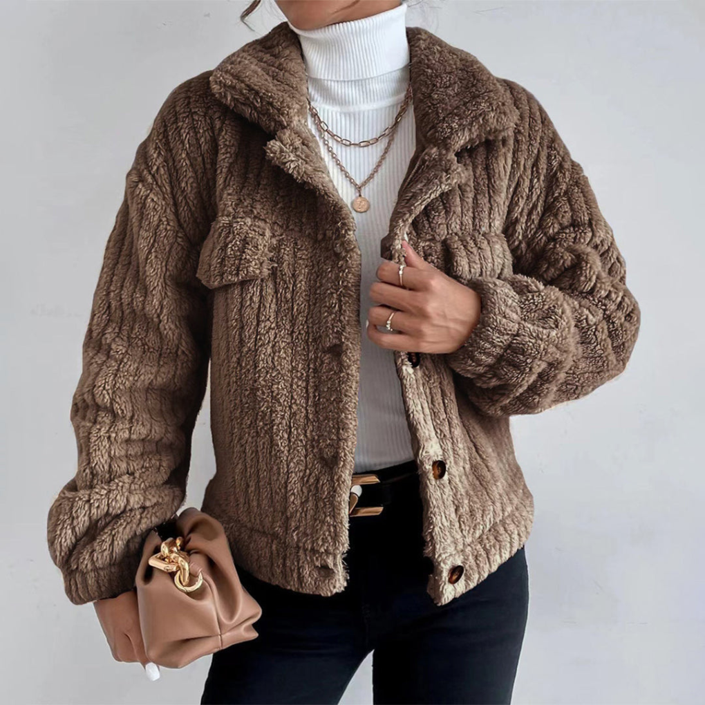Pippa | Women's Textured Button-Up Jacket
