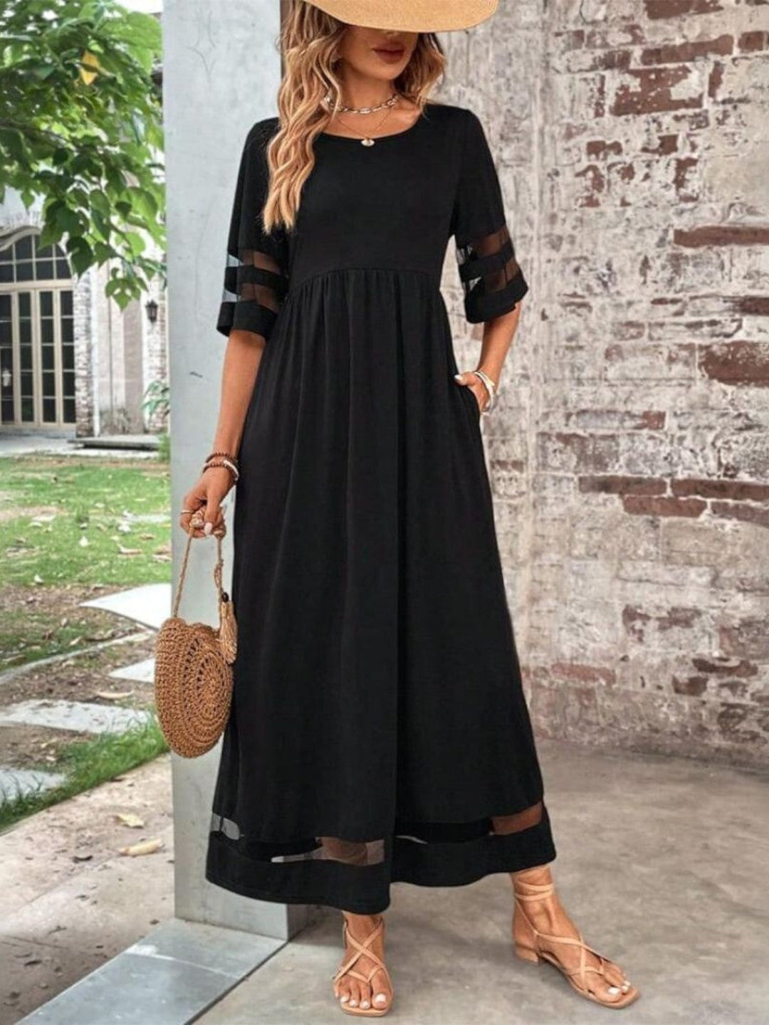 Women's Tummy-Flattering Midi Dress