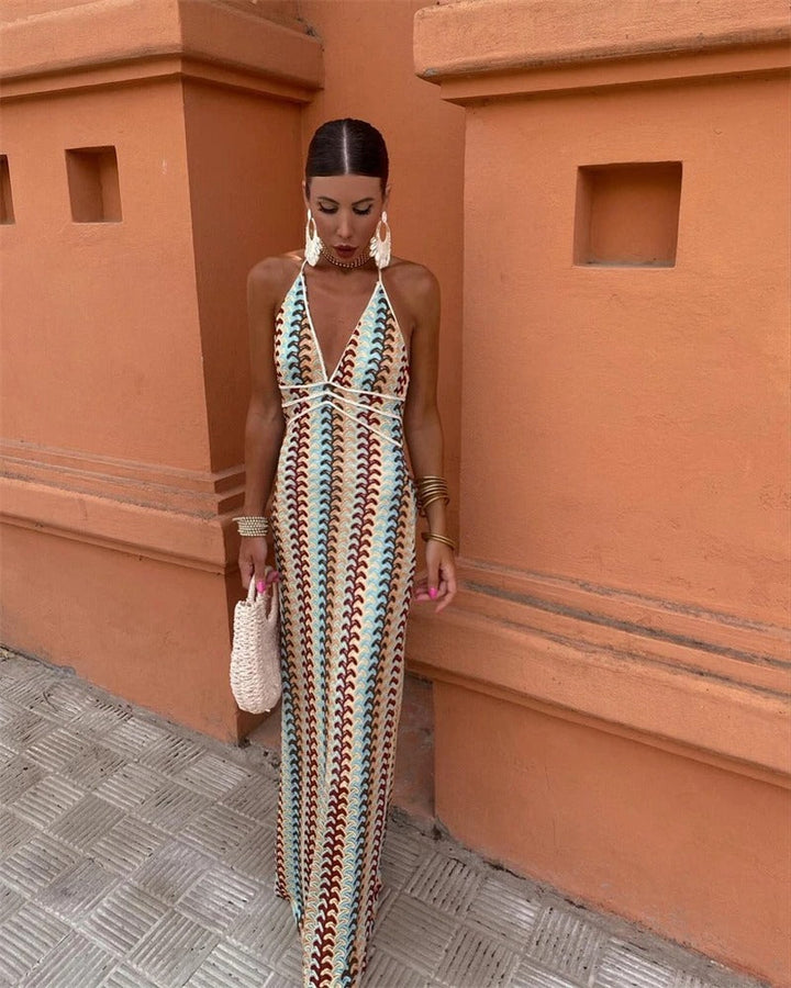 Women's Crochet Beach Wedding Guest Dress
