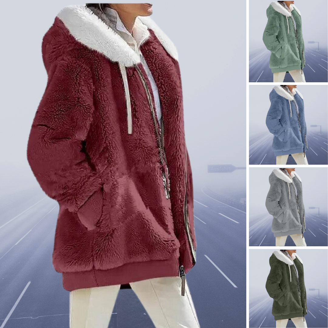 Jessamine | Women's Oversized Hooded Teddy Jacket