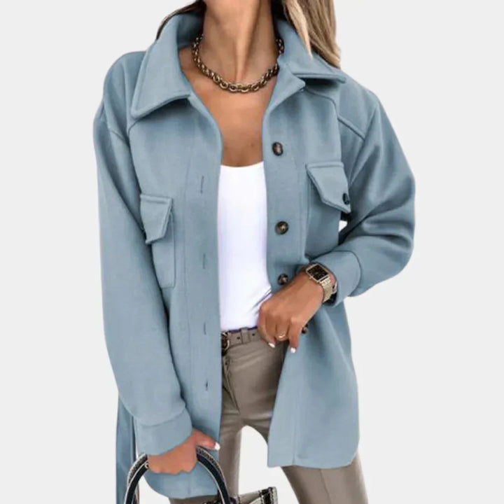 Romilly | Women's Long Belted Shirt Jacket