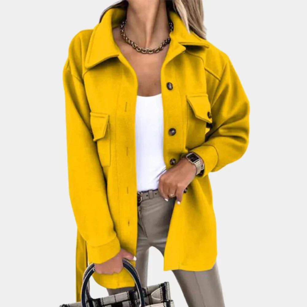 Romilly | Women's Long Belted Shirt Jacket