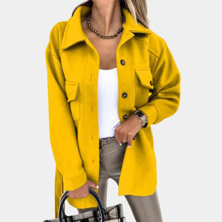 Romilly | Women's Long Belted Shirt Jacket