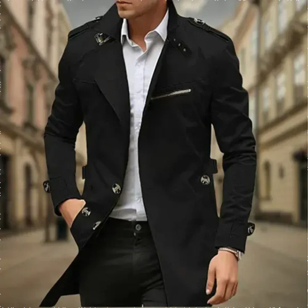 Alistair | Men's Double-Breasted Belted Trench Coat