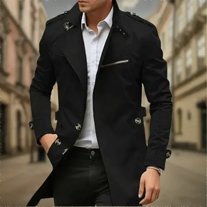 Alistair | Men's Double-Breasted Belted Trench Coat