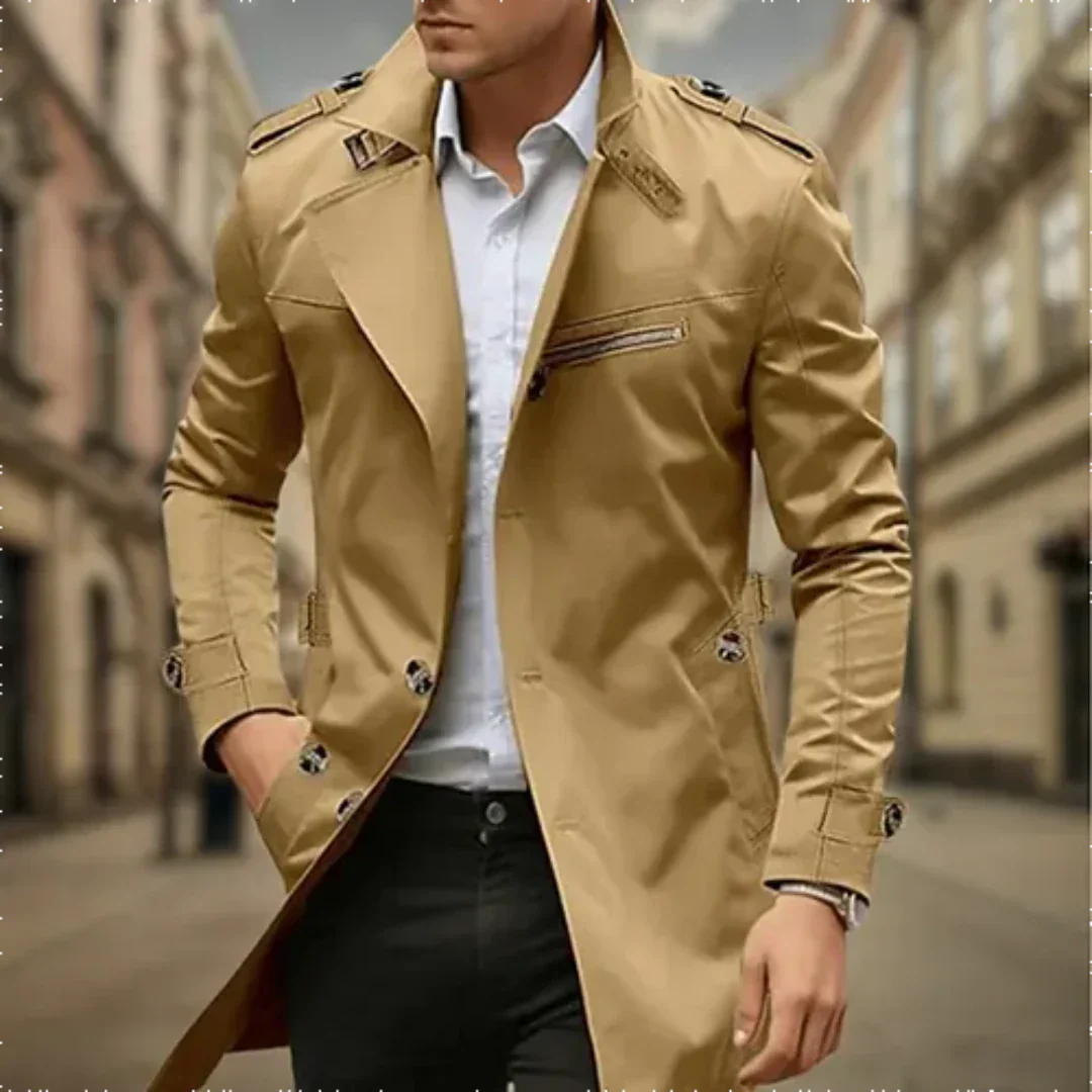 Alistair | Men's Double-Breasted Belted Trench Coat