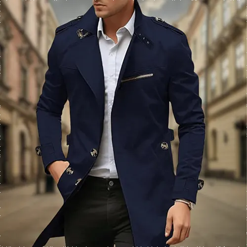 Alistair | Men's Double-Breasted Belted Trench Coat