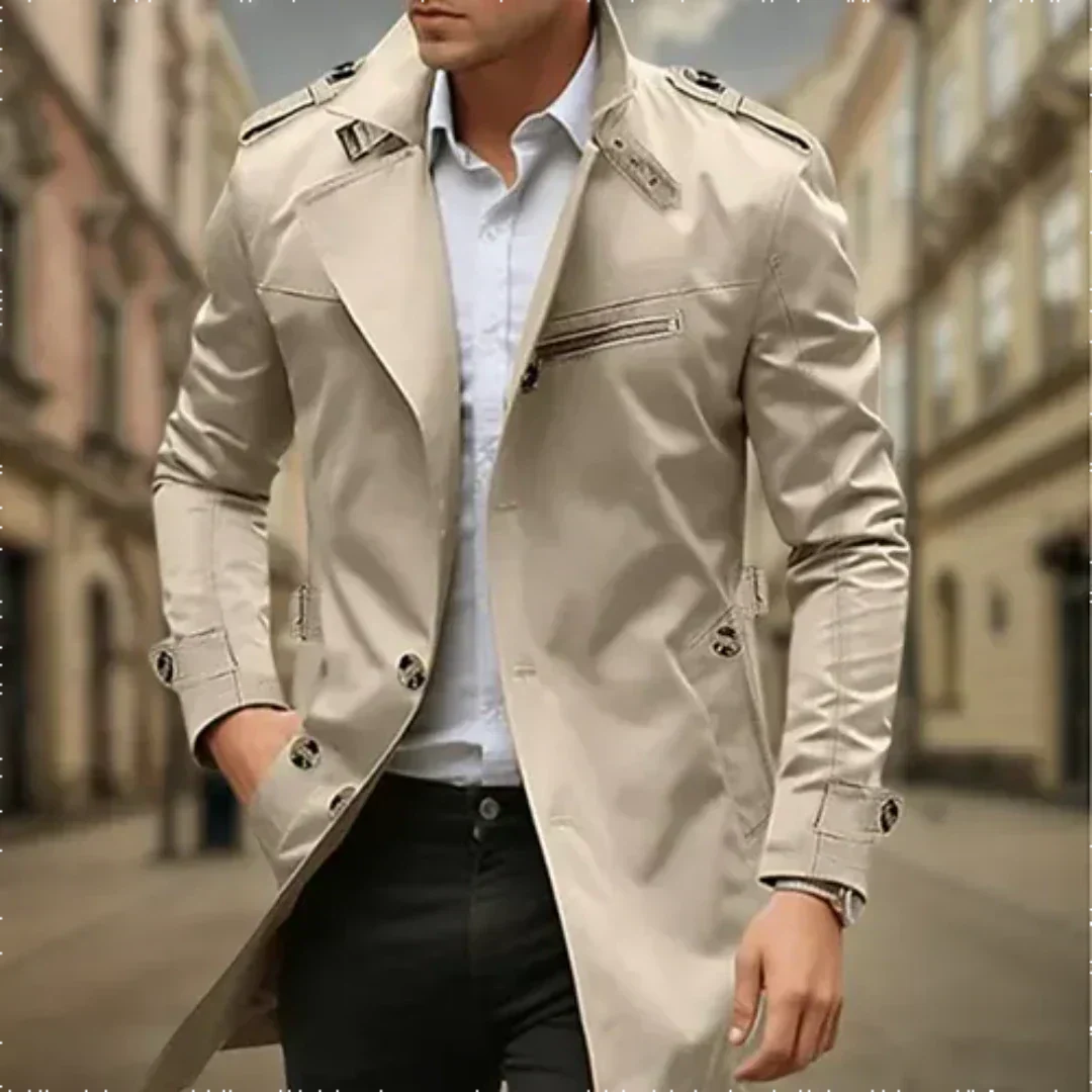 Alistair | Men's Double-Breasted Belted Trench Coat