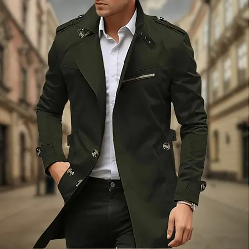 Alistair | Men's Double-Breasted Belted Trench Coat