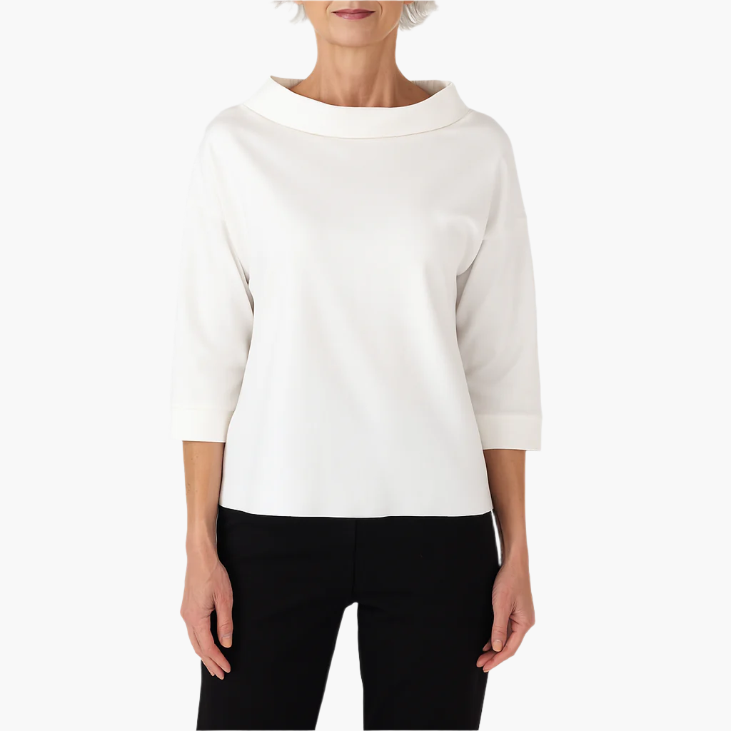 Women's Stand Collar 3/4 Sleeve Top