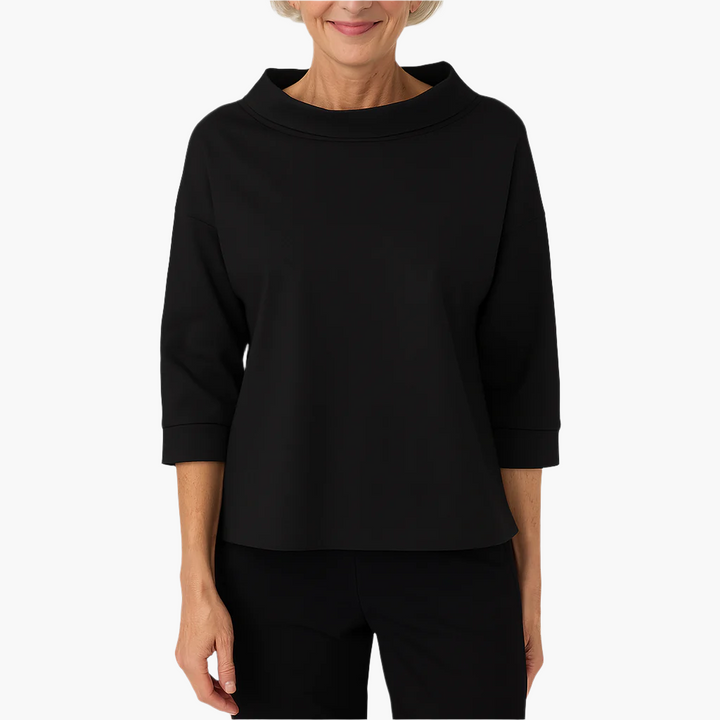 Women's Stand Collar 3/4 Sleeve Top