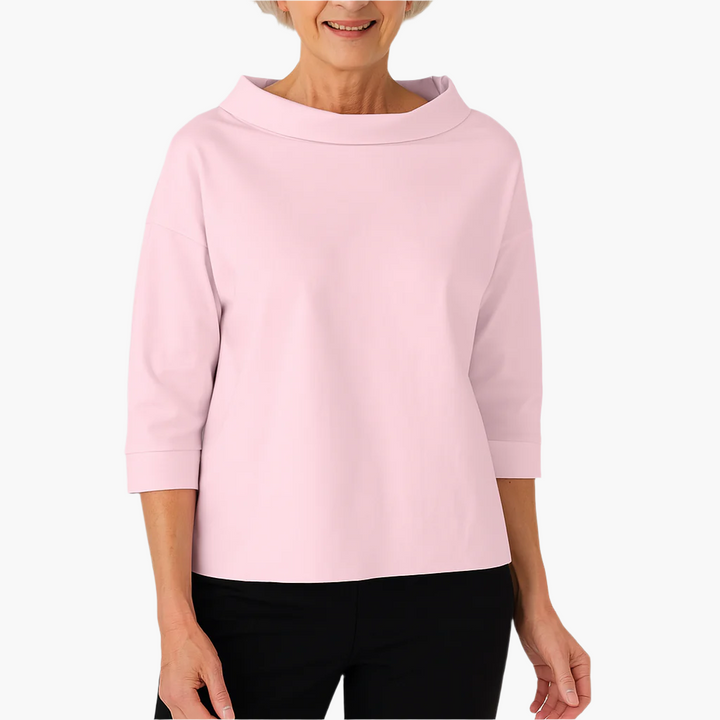 Women's Stand Collar 3/4 Sleeve Top