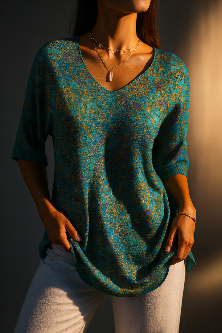 Women's Retro Print Knit Jumper