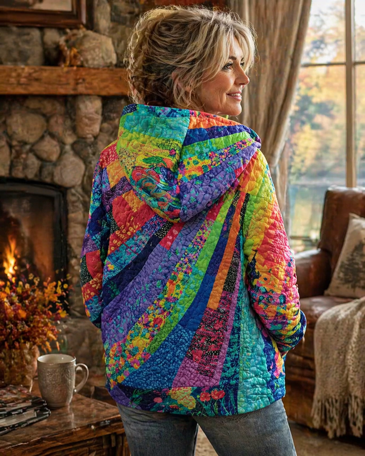 Women's Boho Patchwork Hoodie