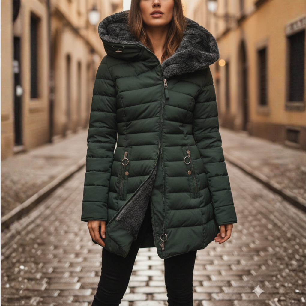 Evadne | Women's Quilted Hooded Puffer Jacket