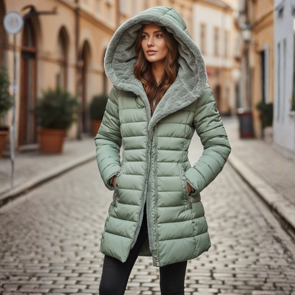 Evadne | Women's Quilted Hooded Puffer Jacket