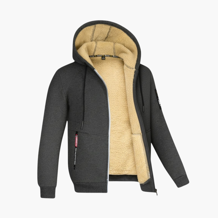 Kevin | Men's Fleece-Lined Hooded Jacket