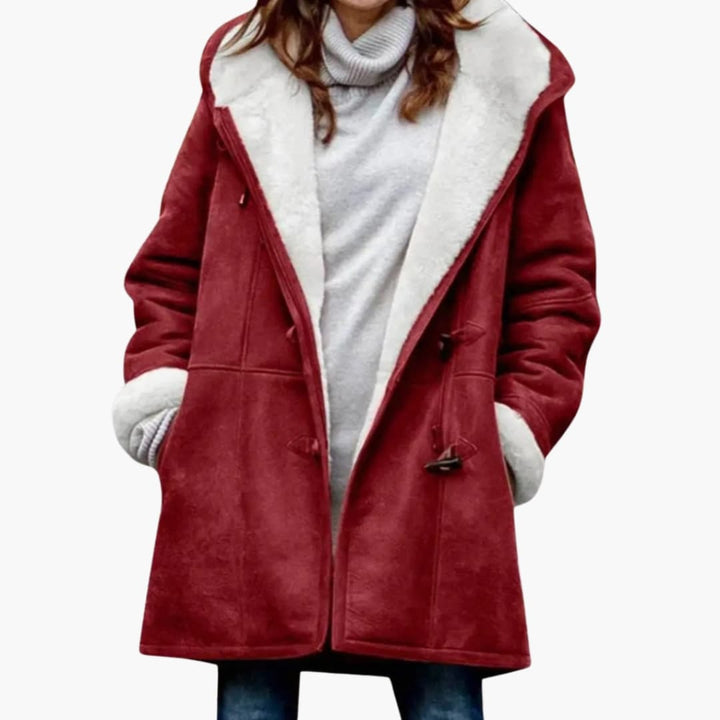 Sybil | Women's Sherpa-Lined Hooded Toggle Coat