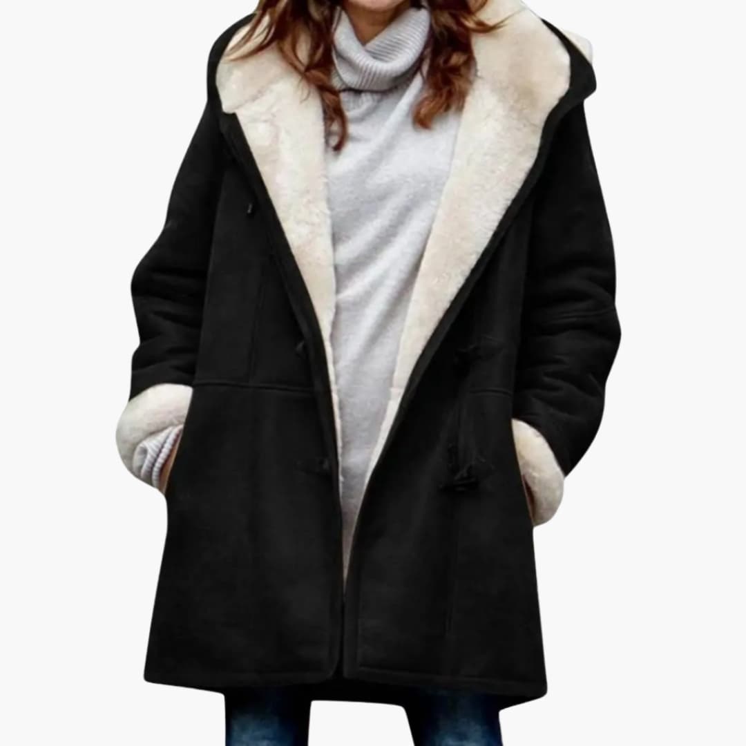 Clementine | Women's Sherpa-Lined Hooded Toggle Coat