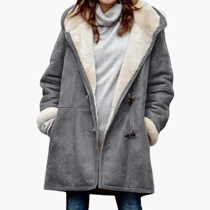 Clementine | Women's Sherpa-Lined Hooded Toggle Coat