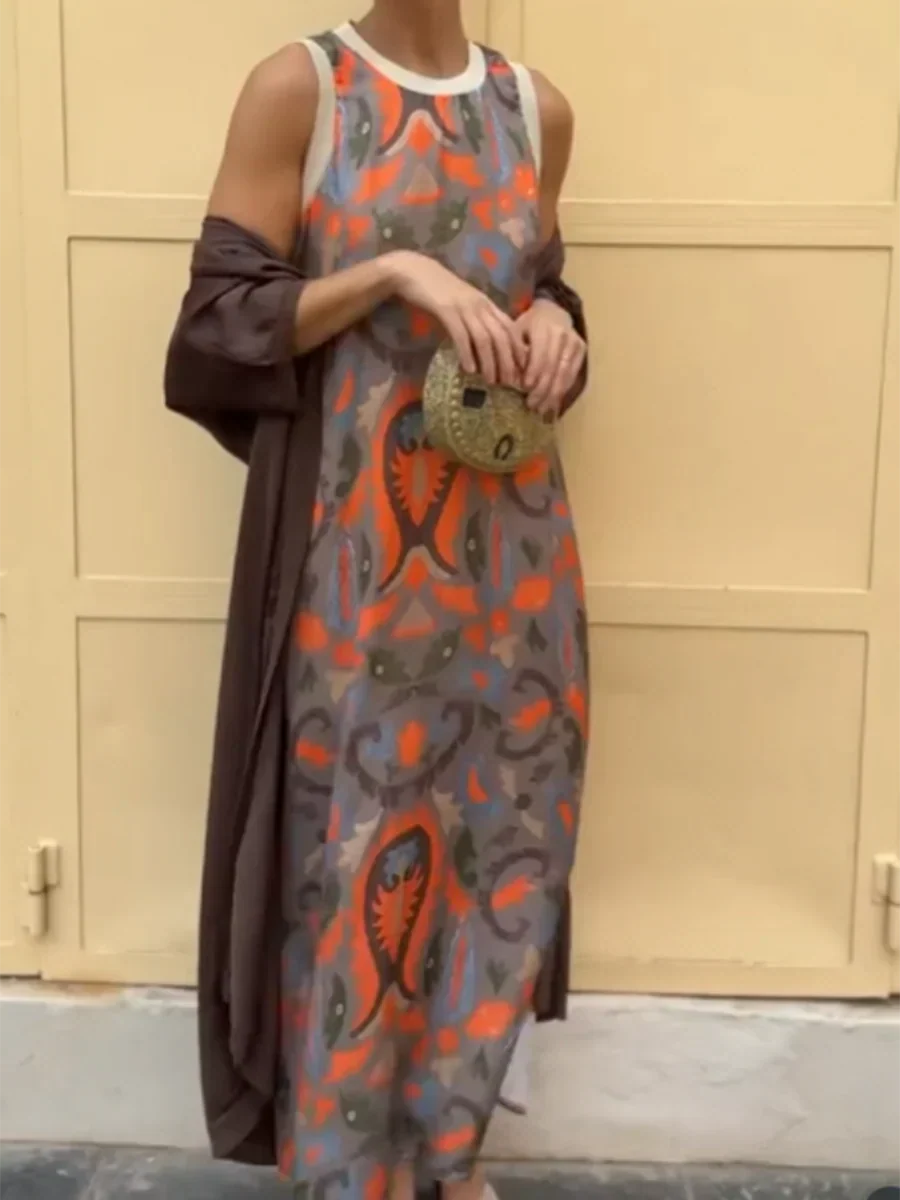 Women's Boho Two-Piece Maxi Dress