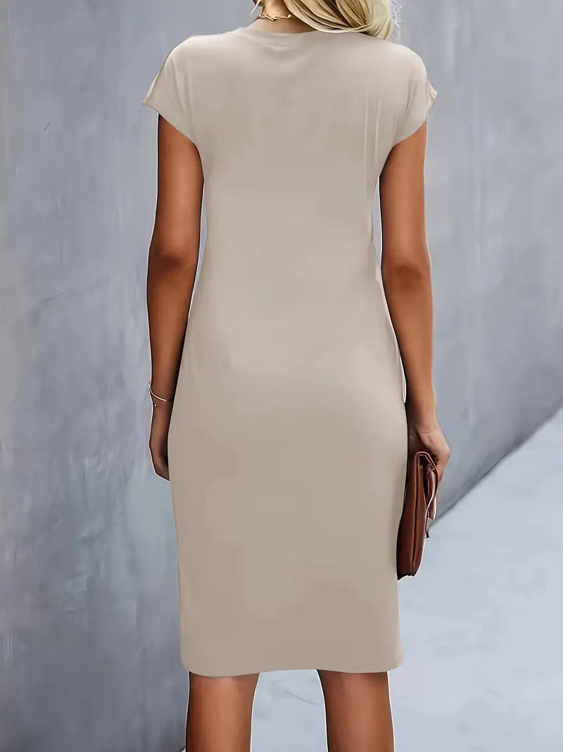 Women's Side Ruched Midi Dress