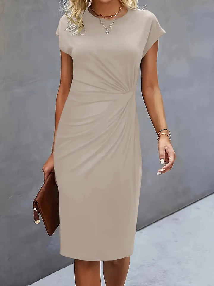 Women's Side Ruched Midi Dress