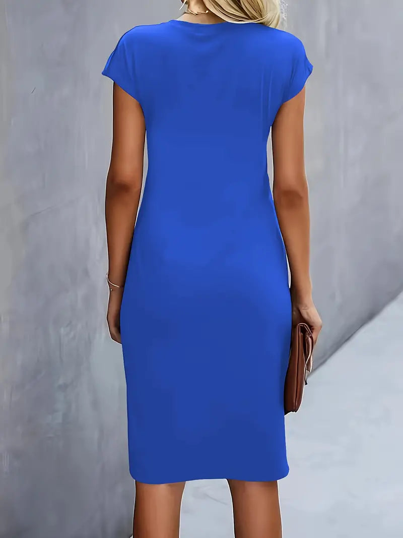Women's Side Ruched Midi Dress