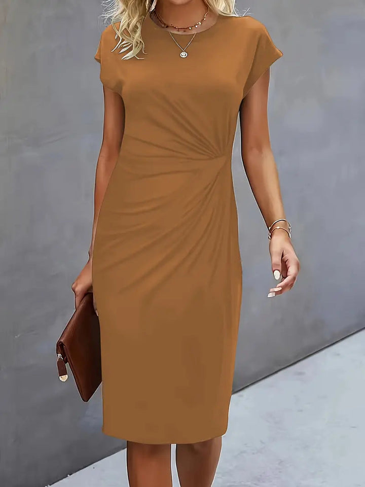 Women's Side Ruched Midi Dress