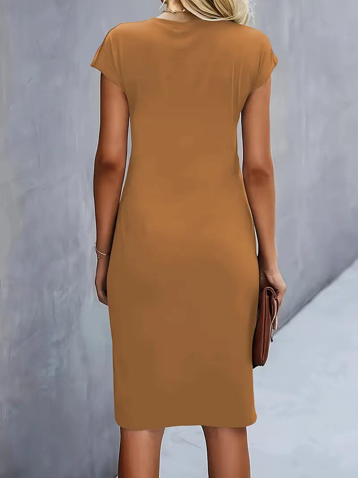 Women's Side Ruched Midi Dress