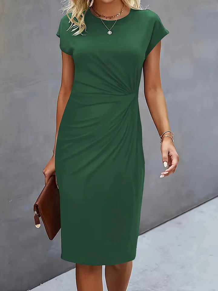 Women's Side Ruched Midi Dress