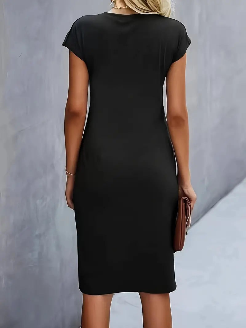 Women's Side Ruched Midi Dress