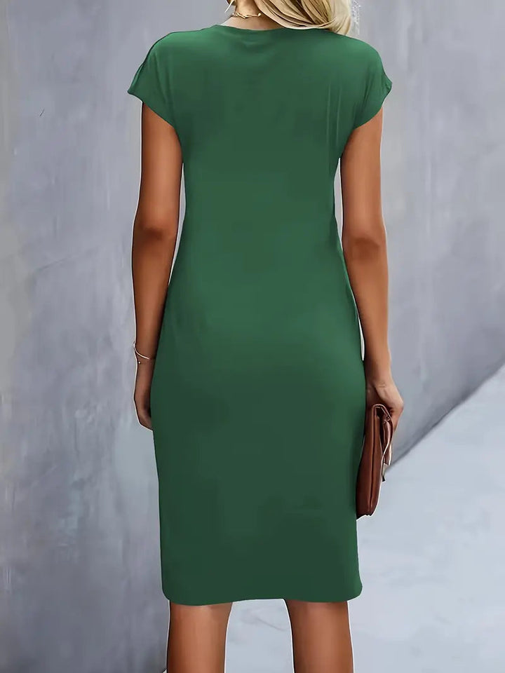 Women's Side Ruched Midi Dress