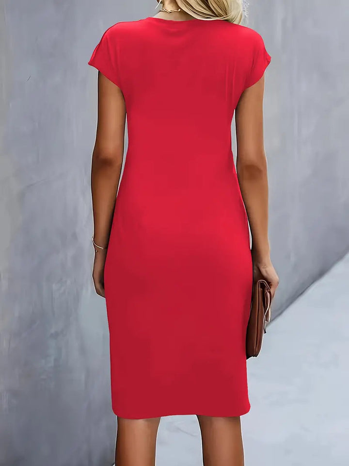 Women's Side Ruched Midi Dress