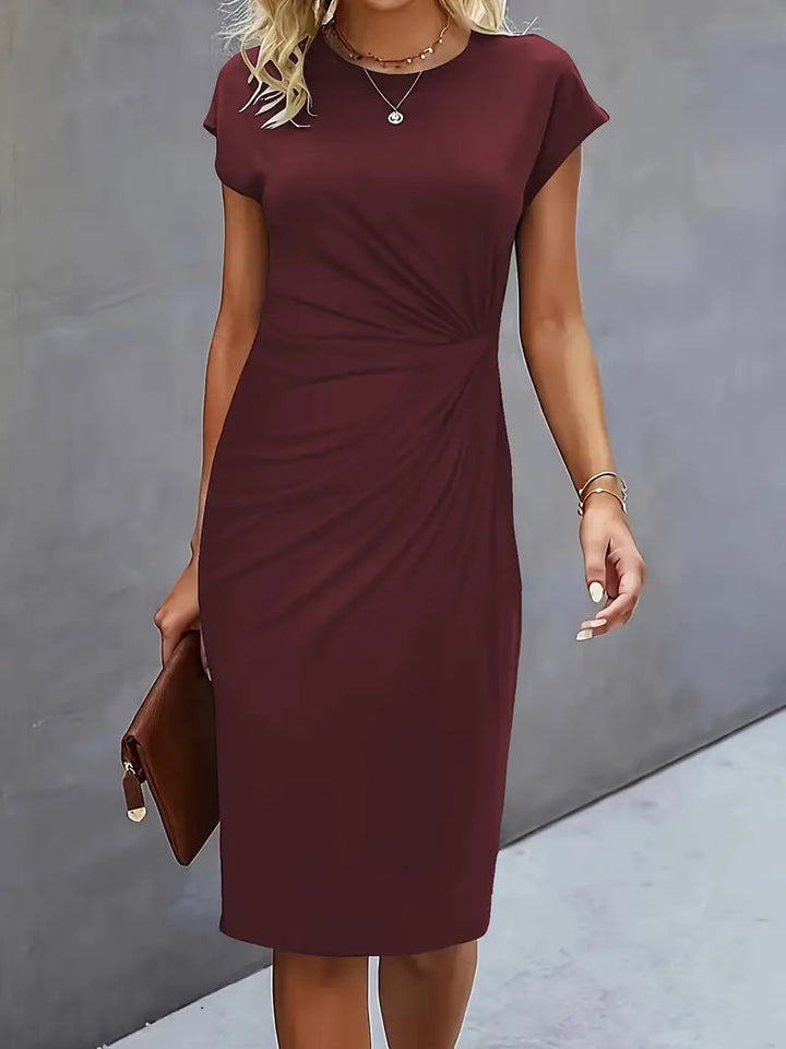 Women's Side Ruched Midi Dress