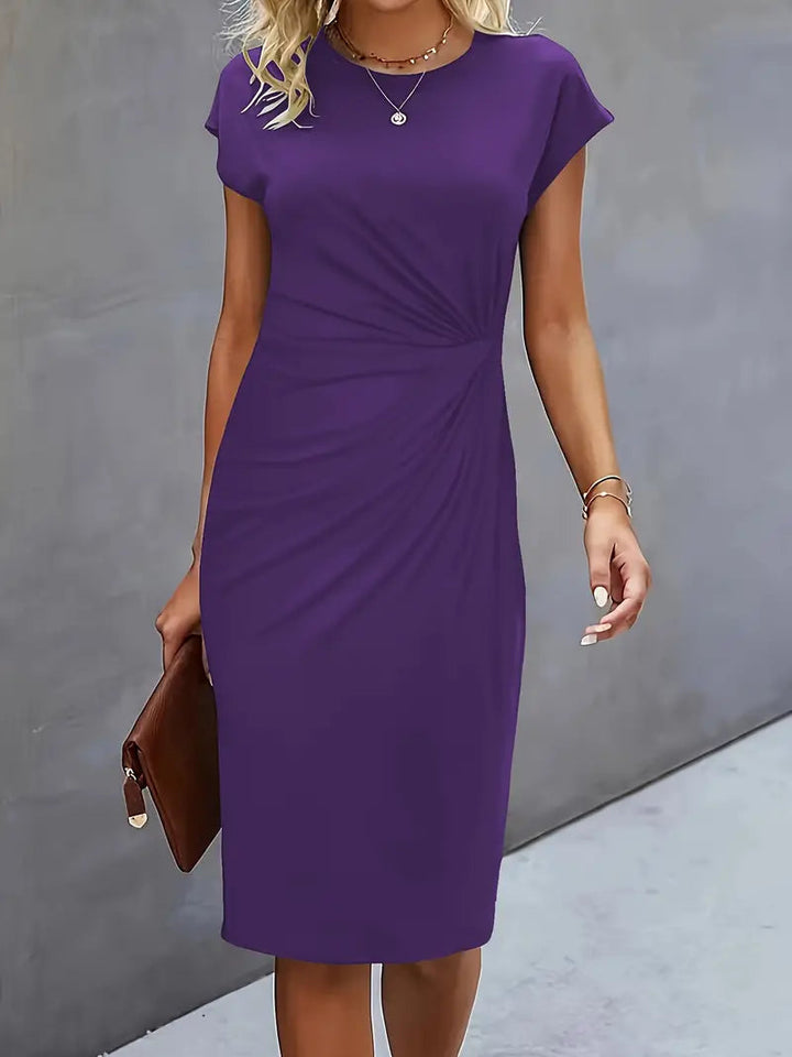 Women's Side Ruched Midi Dress