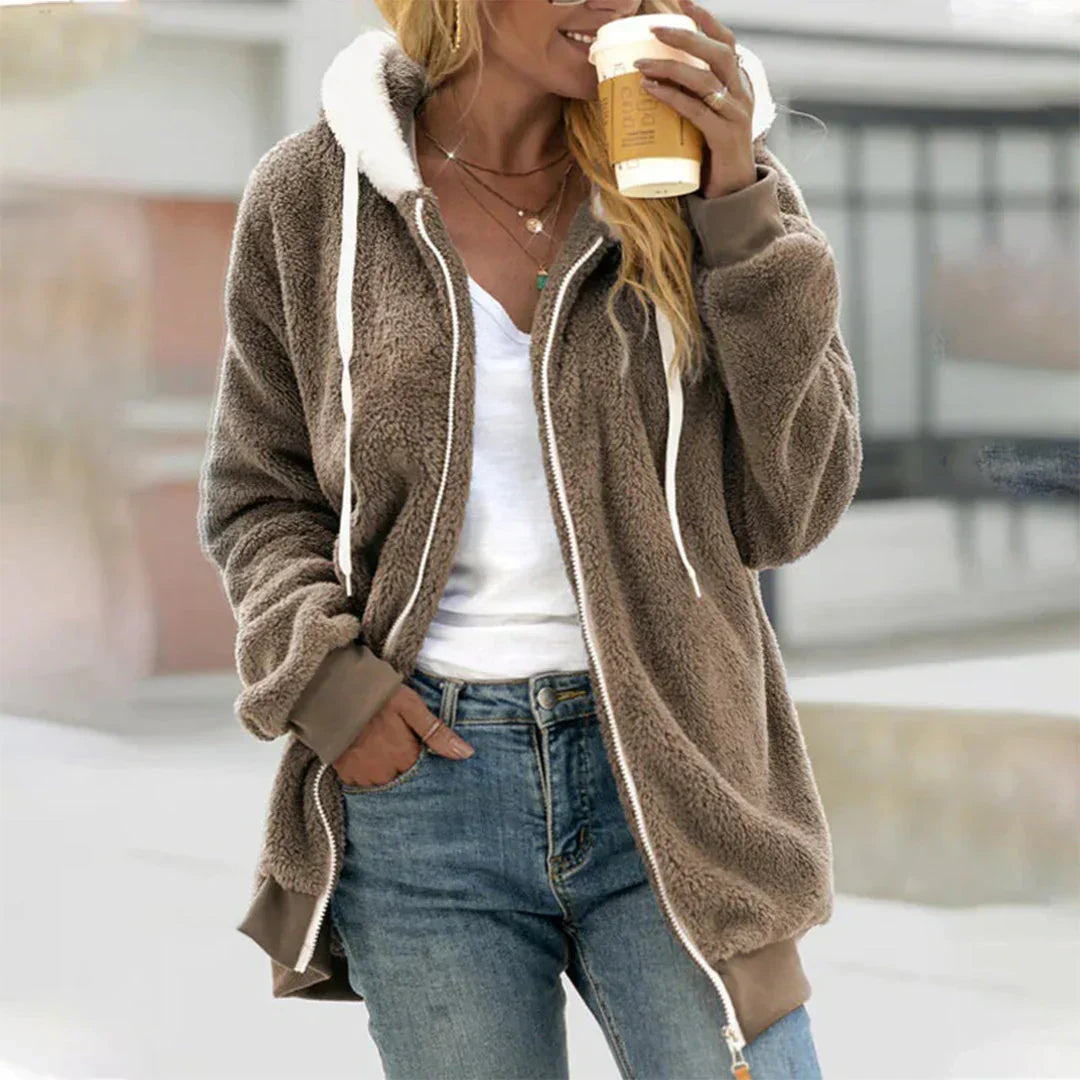Nadine | Women's Sherpa Fleece Hooded Jacket