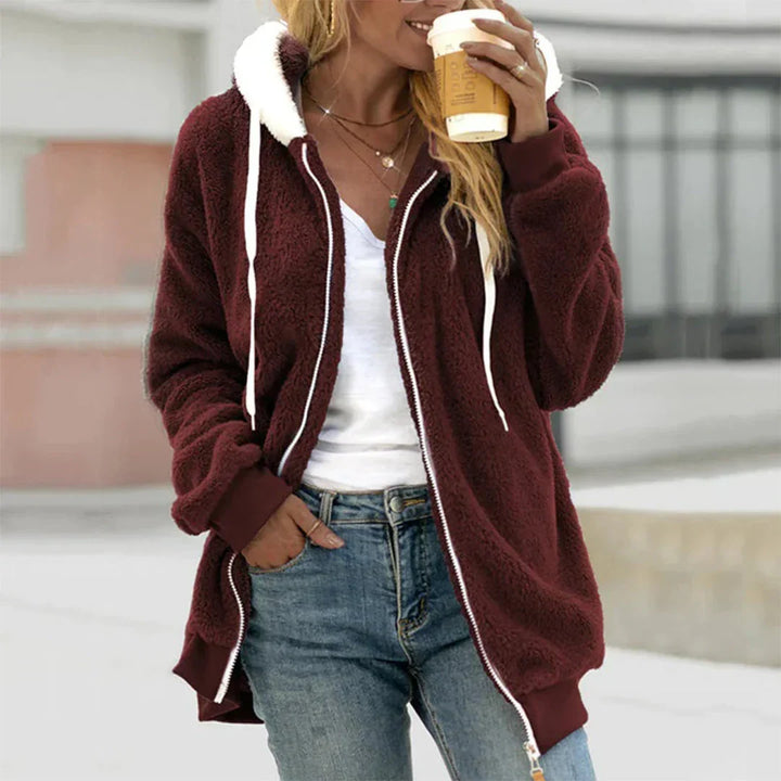 Nadine | Women's Sherpa Fleece Hooded Jacket
